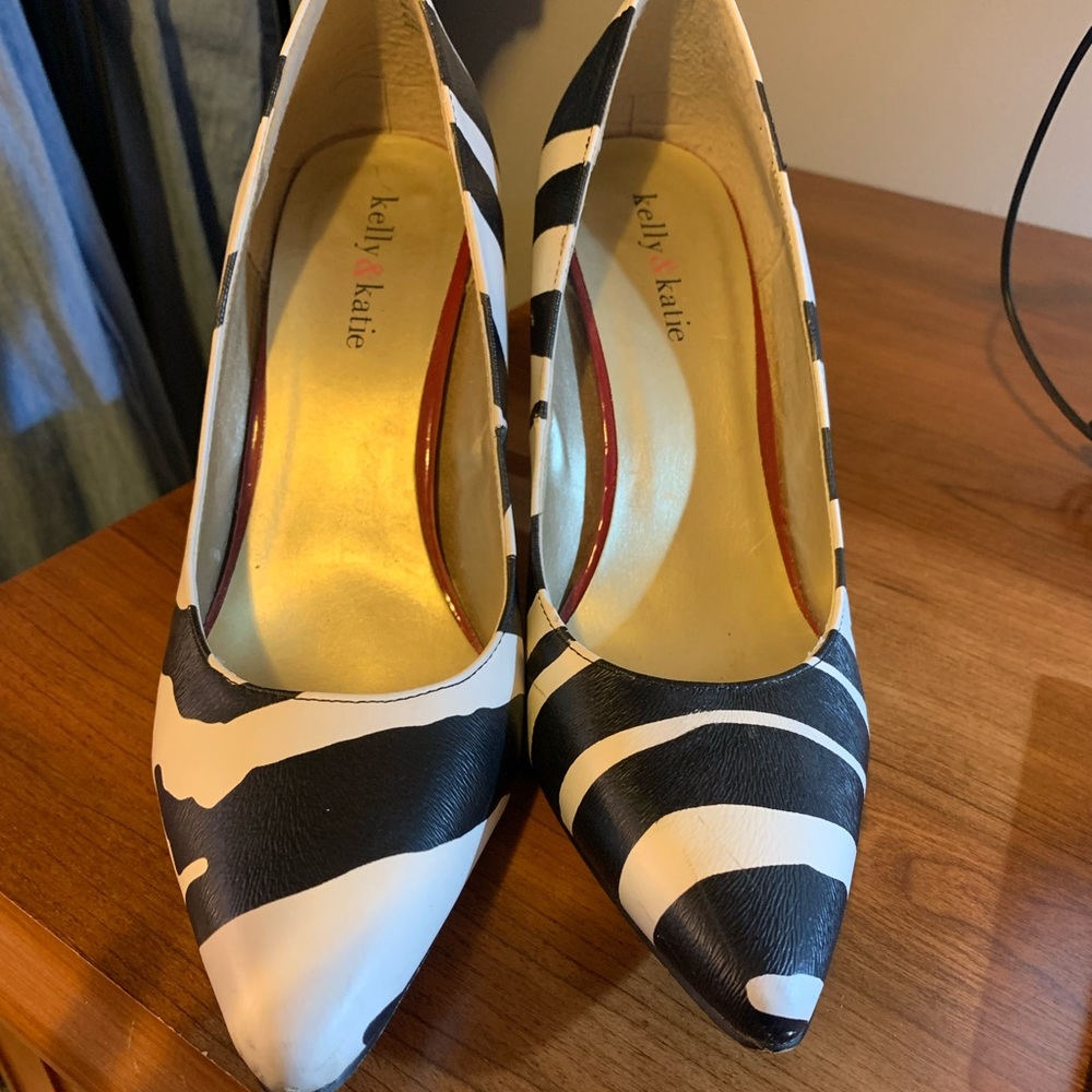 Katie & Kelly “Natalie” Zebra Print High Heels